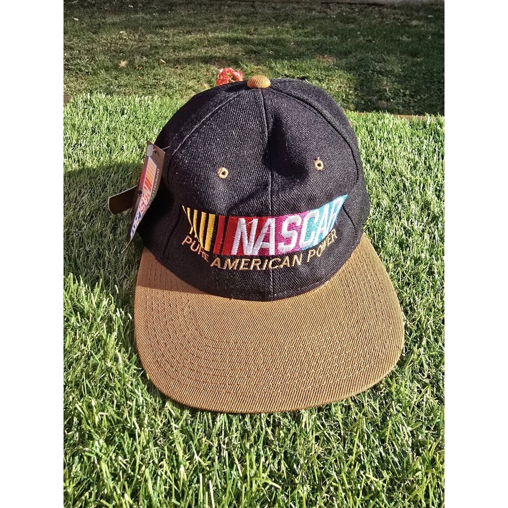 VTG KUDZU NASCAR Pure American Power Adjustable Hat Cap 90s Racing BLACK NWT